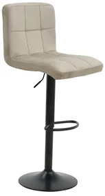 Scaun Bar Rammir Catifea Bej , Baza Neagra
