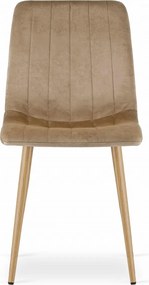 OFERTA Scaun de catifea maro LAVA II. calitatea a doua