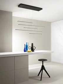 Ondaluce - Lustră LED dimerizabilă suspendată pe cablu GENIUS LED/72W/230V, neagră