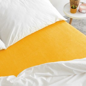 Goldea cearceafuri de pat din terry cu elastic - mango 180 x 200 cm