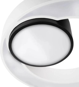 Plafonieră LED modernă Erste Donut 500mm 45W 2250lm, CCT 3000K-6000K reglabilă prin telecomandă, design circular alb-auriu pentru interior
