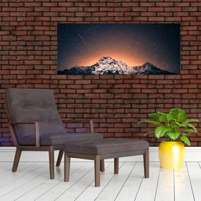 Tablou cu cerul nocturn și munți (120x50 cm)