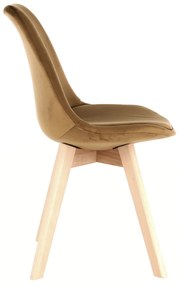 Scaun, catifea Velvet maro/lemn fag, LORITA