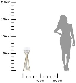 Ghiveci metalic de flori LOFT 56x20 cm auriu/alb