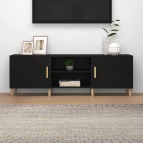 Comoda TV, negru, 150x30x50 cm, lemn compozit 1, Negru