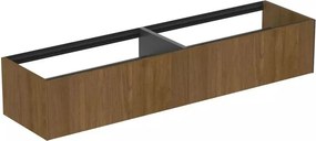 Dulap baza suspendat Ideal Standard Atelier Conca finisaj nuc inchis 2 sertare 200 cm