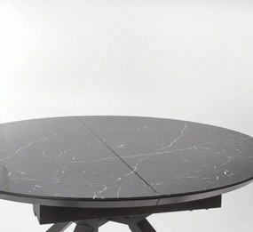 Masa extensibila Vertigo marmura neagra/negru L130-180 cm