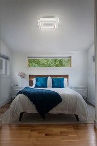 Osram - Plafonieră LED reglabilă cu ventilator, 55W/230V, alb + telecomandă
