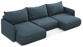 Colțar albastru extensibil/cu spațiu de depozitare Nanea – Makamii