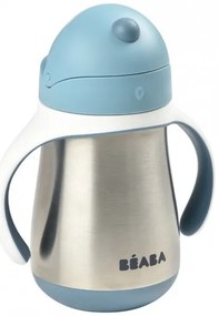 Beaba - Cană termoizolantă cu pai 250 ml albastru