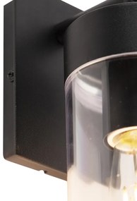 Lampă de perete exterioară modernă inteligentă neagră inclusiv wifi ST64 - Rullo