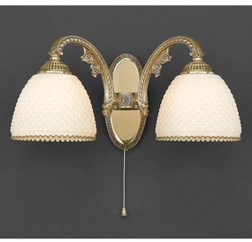 Aplica de perete din alama 2 brate design italian 7105