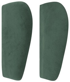Tablie de pat cu aripioare verde inchis 93x23x78 88 cm catifea 1, Verde inchis, 93 x 23 x 78 88 cm