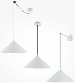 Lustra/Pendul metalic Basic D-35cm alb