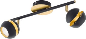 EGLO LED Plafoniera NOCITO negru/auriu 36/10,5 cm