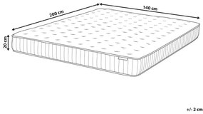 Saltea cu arcuri individuale 140x200 cm DARAM (mediu tare). 1022785