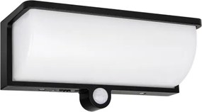 Lampă solară de perete cu LED și senzor LED/3W/3,7V IP54 1500 mAh neagră