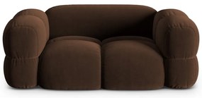 Canapea maro închis cu tapițerie din catifea 180 cm Loretto – Cosmopolitan Design