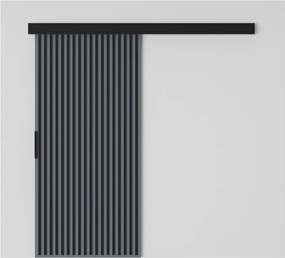 Ușă glisantă Perion – 96x1.6x205 cm – Gri / Negru
