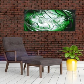 Tabloul abstract verde (120x50 cm)