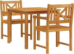 vidaXL Set de masă pentru grădină 3 pcs Maro Lemn masiv de acacia