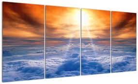Tablou modern - soarele deasupra norilor (160x80cm)