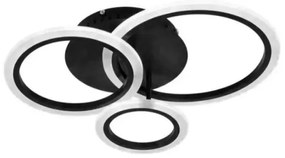 Lustră LED dimabilă aplicată LED/40W/230V negru + telecomandă