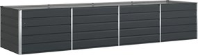 vidaXL Jardinieră Antracit 385 x 100 x 75 cm Oțel Galvanizat