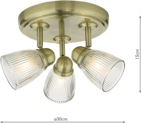 Där Lighting CED7675 -Spot pentru baie CEDRIC 3xG9/25W/230V IP44 alamă