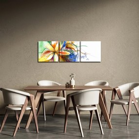 Tablou - Floare (cu ceas) (90x30 cm)