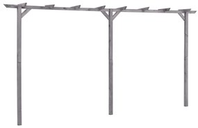 Pergola de gradina, gri, 400 x 40 x 205 cm, lemn de pin tratat 1, 400 x 40 x 205 cm