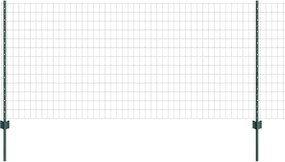 vidaXL Gard cu Stâlp Verde 1 x 25 m Oțel și PVC