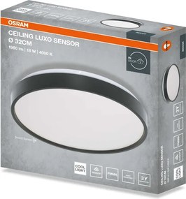 Osram - Plafonieră LED CEILING LUXO LED/18W/230V Ø 32 cm negru