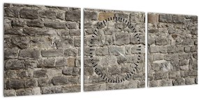 Tablou - Perete d cărămidă (cu ceas) (90x30 cm)