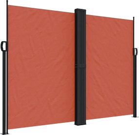 vidaXL Copertină laterală retractabilă, cărămiziu, 180x1200 cm