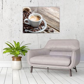 Tablou pe sticlă - Espresso (70x50 cm)