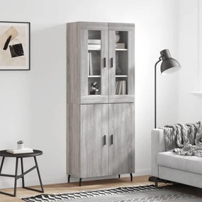 vidaXL Dulap înalt, gri sonoma, 69,5x34x180 cm, lemn compozit
