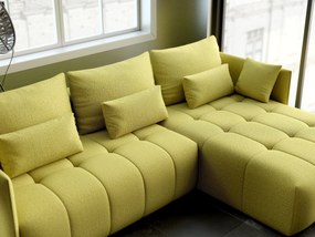 Colțar extensibil dumonde cu ladă de depozitare si sezut confortabil din spuma high-density, Malta Enjoy Green II 235x185 cm