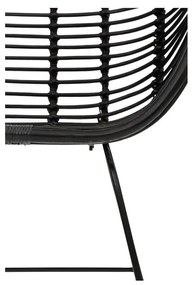 Scaune de dining negre 2 buc. din ratan Kiran - Støraa