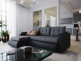 Zondo Colțar Vergil (negru + gri) (S). 1042537