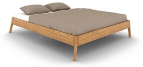 Pat matrimonial în culoare naturală din lemn de stejar 160x200 cm Twig – The Beds