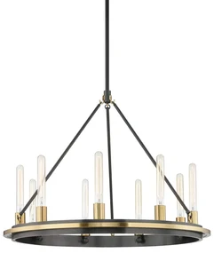 Candelabru design vintage CHAMBERS, cu 9 surse de lumina