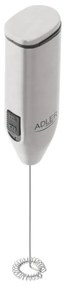 Mixer Frappe Adler AD 4500, Agitator și corp din oțel inoxidabil, 2xAA, Argintiu