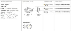 Aplica design unicat realizata manual Clizia Mama Non Mama White