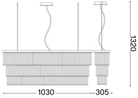 Lustră de cristal pe cablu Ideal Lux MARTINEZ 8×E14/40W/230V