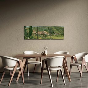 Tablou - Camille Pissarro, Landscape at Les Pâtis, Pontoise, reproducere (cu ceas) (90x30 cm)