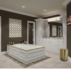 Coș de gunoi auriu mat cu pedală din oțel 5 l Akira – Spirella