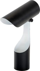 Lampa de masa din otel cu suport pentru creioane Black and White
