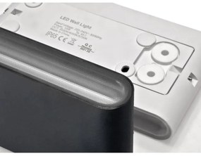 LED2 - Aplica de perete LED exterior FLAT 2xLED/5W/230V IP65 negru