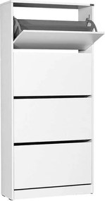 Dulap Pantofi Inalt Adore XL – Pantofar cu Adancime Slim (26 cm) pentru Hol, 4 Compartimente Rabatabile, Capacitate 24 Perechi